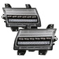 Spyder Jeep Wrangler 2018-2019 ( LED Model Only) LED Front Bumper Lights - Sequential Signal - Black 5086808