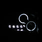 Anzo 2006-2008 Dodge Ram 1500 Projector Headlights w/ Halo Black