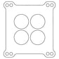 Cometic Gasket Cometic Carter AFB Holley 4 Barrel .039in Fiber Carburetor Gasket - 4-Hole - Double Drilled C15181