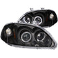 Anzo 1996-1998 Honda Civic Projector Headlights w/ Halo Black