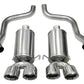 Corsa Performance 05-08 Chevrolet Corvette C6 6.0L V8 Polished Xtreme Axle-Back Exhaust