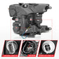 Anzo 18-20 Ford F-150 Full Led Projector Smoke Bar Style Headlights Black Amber 111520