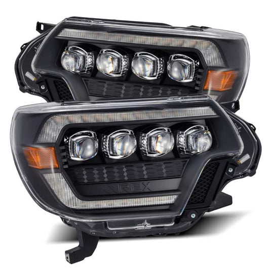 AlphaRex 12-15 Toyota Tacoma NOVA LED Proj Headlights Plank Style Black w/Activ Light/Seq Signal/DRL 880753 *Discontinued