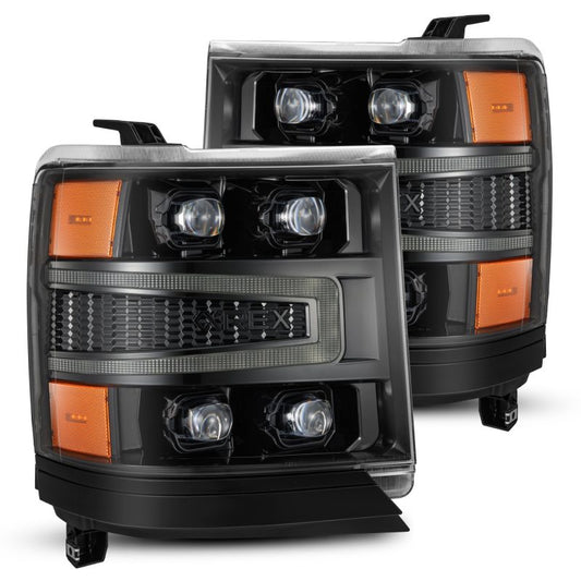 AlphaRex 16-18 Chevy 1500HD NOVA-Series LED Proj Headlghts Alpha BK Atv Lgt/SeqSig & DRL(Req 810023) 880236 *Discontinued