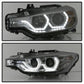 Spyder 12-14 BMW F30 3 Series 4DR Projector Headlights - LED DRL - Smoke (PRO-YD-BMWF3012-DRL-SM) 5084361