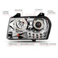Anzo 2005-2010 Chrysler 300 Projector Headlights w/ Halo Chrome