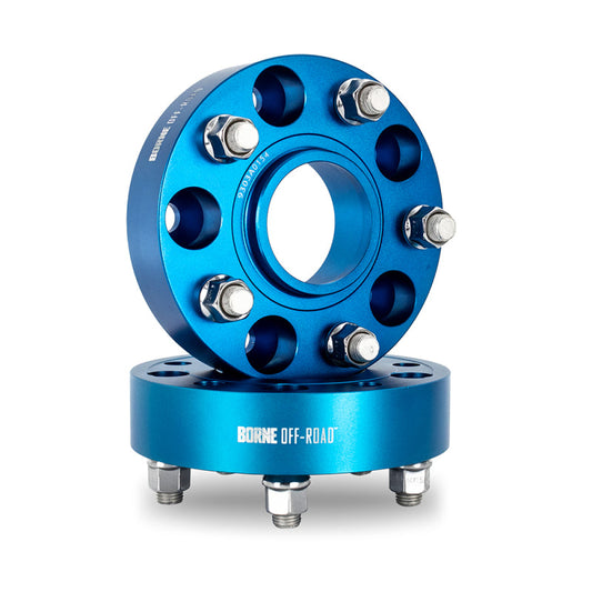 Borne Off-Road Wheel Spacers - 5x127 - 71.6 - 38.1mm - M14 - Blue BNWS-003-381BL