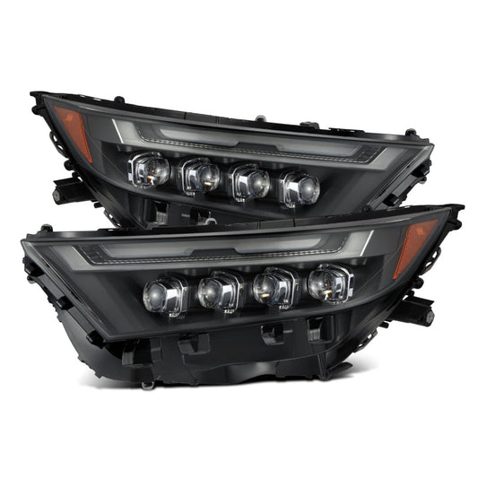 AlphaRex 19-23 Toyota RAV4 (High Trim) NOVA LED Projector Headlights Black 880870 *Discontinued