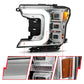 Anzo 18-20 Ford F-150 Full Led Projector Light Bar Style Headlights - Chrome Amber 111521