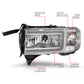 ANZO 94-02 Dodge RAM Crystal Headlight - w/ Light Bar Chrome Housing 111555