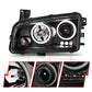 Anzo 2006-2010 Dodge Charger Projector Headlights w/ Halo Chrome (CCFL)
