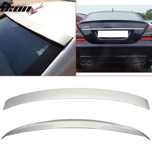 Fits 07-13 W221 Trunk Spoiler & Roof Wing #775 Iridium Silver Metallic