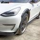 2017-2023 Tesla Model 3 V Matte Black Side Skirts Extension 6PC PP