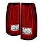 SPYDER Xtune Chevy Silverado 1500-2500-3500 03-06 C-Shape LED Tail Lights Red Clear ALT-ON-CS03-G2-LED-RC 5081285