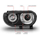 Anzo 2008-2014 Dodge Challenger Projector Headlights w/ Halo Black (CCFL)