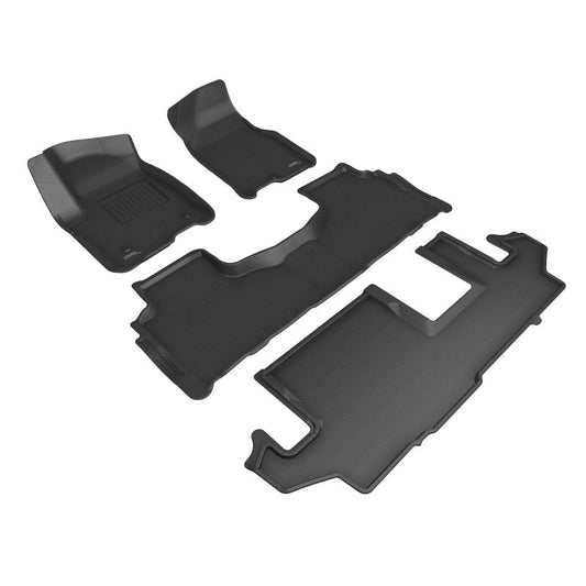 3D MAXpider 21-23 Chevrolet Suburban Kagu Floor Mat- Black R1 R2 R3 L1CH09801509