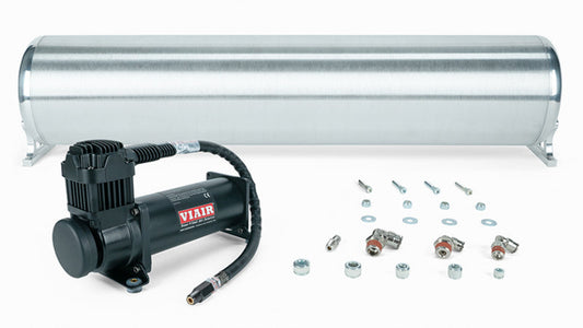 Air Lift 28in FLO Tank w/ Viair 444c Black Compressor (Incl. Fittings & Tank Mounting Hardware) 27769