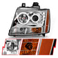 Anzo 2007-2013 Chevrolet Avalanche Projector Headlights w/ Halo Chrome