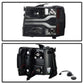 Spyder Chevy Silverado 1500 07-13 Version 3 Projector Headlights - Black PRO-YD-CS07V3-LBDRL-BK 5083609