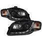 Spyder Audi A4 06-08 Projector Headlights Halogen Model Only - DRL Black PRO-YD-AA405-DRL-BK 5008572