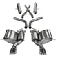 Corsa Performance 12-14 Jeep Grand Cherokee 6.4L V8 Polished Sport Cat-Back Exhaust