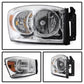 SPYDER Xtune Dodge Ram 1500 06-08 / Ram 2500/3500 06-09 Amber Crystal Headlights Chrome HD-JH-DR06-AM-C 9022913
