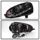 Spyder Volkswagen GTI 06-09/Jetta 06-09 Halogen Model Only - DRL Black PRO-YD-VG06-DRL-BK 5017505