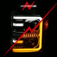 ANZO 11-16 Ford F-250/F-350/F-450 Projector Headlights w/ Plank Style Switchback Chrome w/Amber 111407