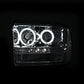 Anzo 2005-2007 Ford Excursion Projector Headlights w/ Halo Chrome w/ LED St