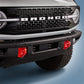 Ford Racing 2021+ Bronco Front Bumper Tow Hooks - Red (Pair) M-18954-BR
