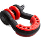 Body Armor 4x4 3/4in Black D-Ring with Red Isolators Single 3203