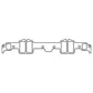 Cometic Gasket Cometic Chevrolet 348/409 W-Series Big Block V8 .059 Fiber Intake Manifold Gasket Set No Crossover C15284-059