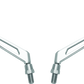 BikeMaster Oval Mirror Machined Arm w/10mm/Yam 10mm/HD Adapters - Pair - Chrome 600806