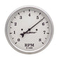 Autometer 5 inch 8000rpm In-Dash Old Tyme Tachometer - White 1699