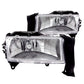 Anzo 1997-2004 Dodge Dakota Crystal Headlights Chrome