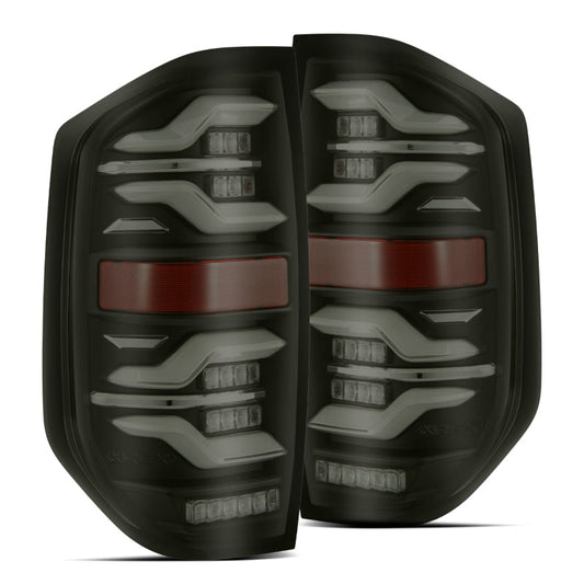AlphaRex 14-21 Toyota Tundra LUXX LED Taillights Blk w/Activ Light/Seq Signal 672040 *Discontinued