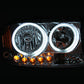 Anzo 1997-2004 Dodge Dakota Projector Headlights w/ Halo Black 1 pc