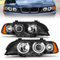 Anzo 1997-2001 BMW 5 Series Projector Headlights w/ Halo Black