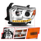 Anzo 2014-2015 Toyota Tundra Projector Headlights w/ U-Bar Chrome w/ DRL