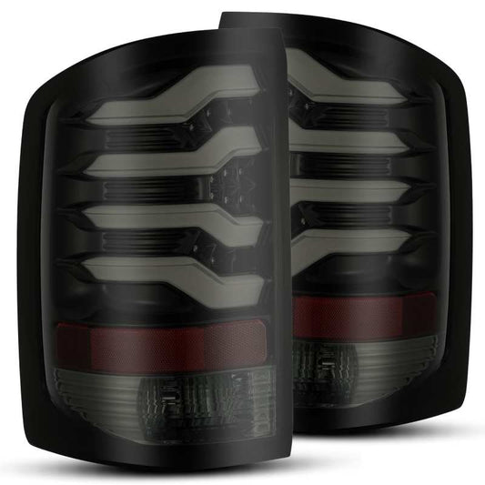 AlphaRex 14-18 GMC Sierra 1500 PRO-Series LED Tail Lights Jet Black 630010 *Discontinued