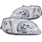 Anzo 1999-2000 Honda Civic Crystal Headlights Chrome