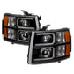 SPYDER Xtune Chevy Silverado 1500/2500/3500 07-13 Projector Headlights Black PRO-JH-CS07-LED-BK 9027796