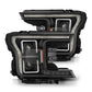 AlphaRex 18-21 Ford F150 PRO-Series Projector Headlights - Black w/DRL & Seq Signal 880252 *Discontinued