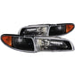 Anzo 1997-2003 Pontiac Grand Prix Crystal Headlights Black
