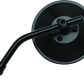 BikeMaster 4in Adjustable Round Mirror 10mm - Each - Black 600801