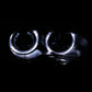 Anzo 2000-2003 BMW 3 Series E46 Projector Headlights w/ Halo Black
