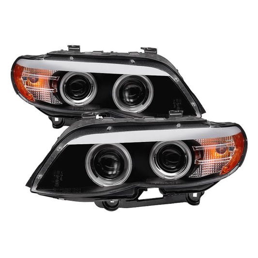 Spyder BMW X5 E53 2004-2006 Projector Halogen Model- DRL LED CCFL Halo Blk PRO-YD-BMWX503-CCFL-BK 5076748