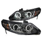 Anzo 2006-2011 Honda Civic Projector Headlights w/ Halo Black (CCFL)