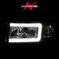 ANZO 94-02 Dodge RAM Crystal Headlight - w/ Light Bar Chrome Housing 111555