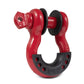 Body Armor 4x4 3/4in Red D-Ring with Black Isolators Single 3204